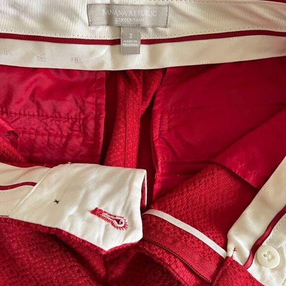 Banana Republic Camden, trousers in red fabric with texture size 2 - Picture 8 of 12